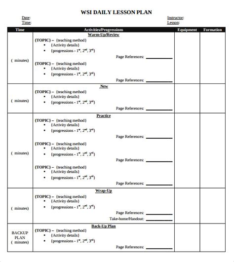 FREE 8+ Sample Daily Lesson Plan Templates in PDF | MS Word