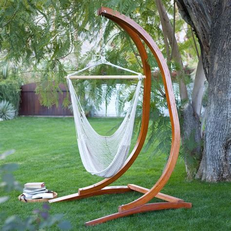 Wooden Hammock Chair Stand in 2020 | Hammock swing chair, Hammock chair ...