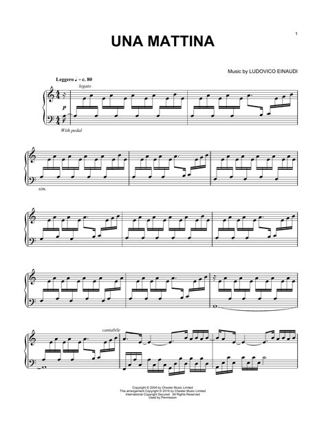 Ludovico Einaudi "Una Mattina" Sheet Music Notes | Download Printable PDF Score 121498