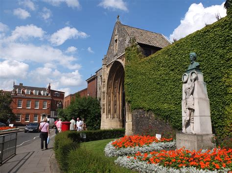 Edith Cavell Statue - outside Norwich Cathedral | Norwich england ...