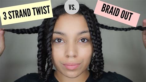 3 Strand Twist vs. Braid Out! | What's the difference?! | Twist out 4c hair, Braid out, Curly ...