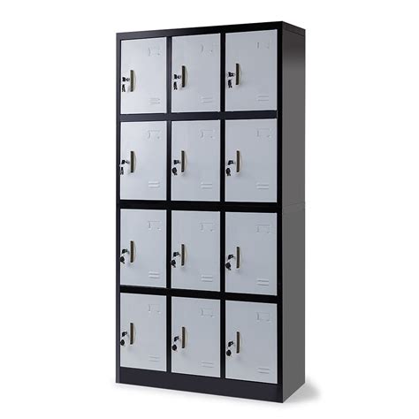 Baumr-AG 12-Door Gym Lockers Steel Locker Storage Office Metal Cabinet Black (Pre-order) | Buy ...