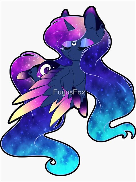 "Mini Rainbow Power Princess Luna" Sticker by FuyusFox | Redbubble