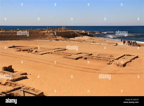 Hippodrome in Caesarea Maritima National Park, Caesarea, Israel Stock ...