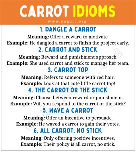 Carrot Idioms (With Meaning and Examples) - EngDic