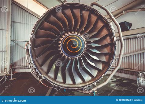 Airplane Engine Maintenance Stock Image - Image of technology ...