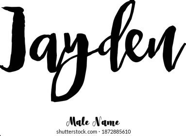 Jaydenmale Name Bold Cursive Calligraphy Typeface Stock Vector (Royalty ...