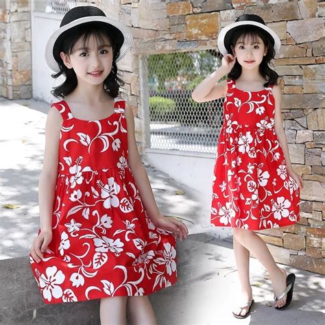 summer 2018 little girls sleeveless dress baby clothing printed kids princess dresses for ...