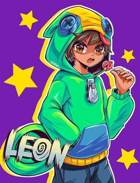 Leon Brawl Stars by StarhSAMA on DeviantArt