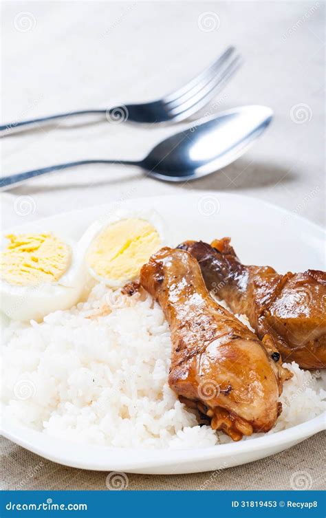 Chicken adobo with eggs stock image. Image of fresh, food - 31819453