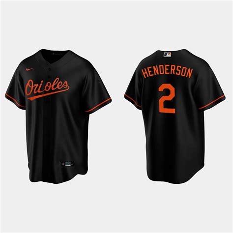 Baltimore Orioles Gunnar Henderson Replica Alternate Jersey - Black ...