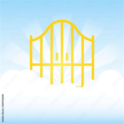 Heaven gate illustration. Clipart image. Stock Vector | Adobe Stock