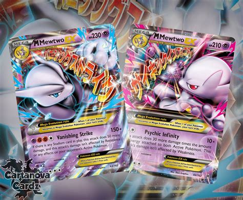 M Mewtwo & Mega Evolution Ex Proxy Pokemon Card Premium Quality Set 2 Cards - Etsy