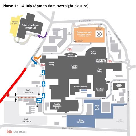 Map Of Southampton General Hospital Departments - Map Of Staten