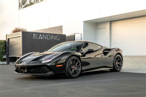 Ferrari 488 GTB Black with Vorsteiner V-FF 103 Aftermarket Wheels ...