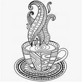 Coffee Adult Coloring Pages sketch template