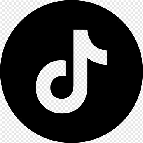 Tiktok, flat, black, Social media flat black icon, png | PNGWing