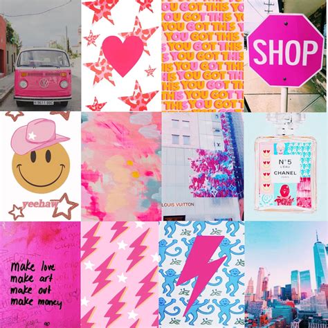 Preppy Wall Collage With 60 Pictures digital Download - Etsy