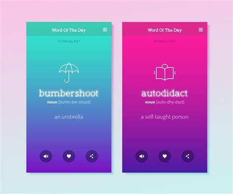Word Of The Day App concept on Behance