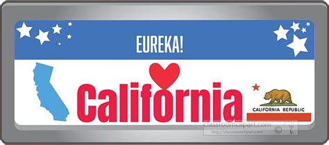 California State Clipart - california-state-license-plate-with-motto ...