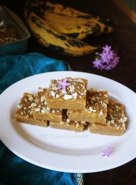 Ripe Plantain Halwa Recipe - Flavoured Goodness | Plantain dessert ...