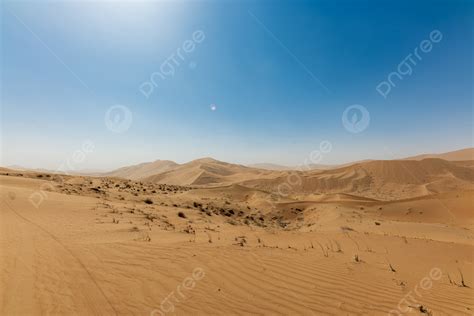 Badain Jaran Desert Scenery Map Background, Sandstorm, Blue Sky, Blue ...