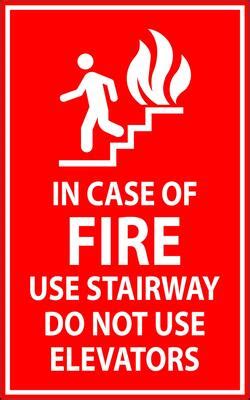 In Case Of Fire Use Stairs Vector Art, Icons, and Graphics for Free ...