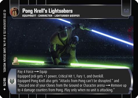 Pong Krell's Lightsabers (A) Card - Star Wars Trading Card Game