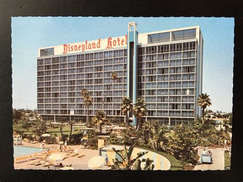 Vintage Disneyland Hotel Postcard Scalloped Edge View From | Etsy ...