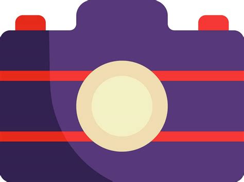 Purple And Red Camera Flat Icon Or Symbol. 24181557 Vector Art at Vecteezy