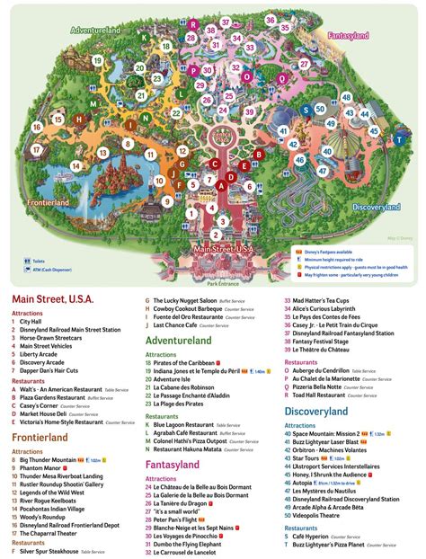 Disneyland Paris map - Disney village Paris map (Île-de-France - France)