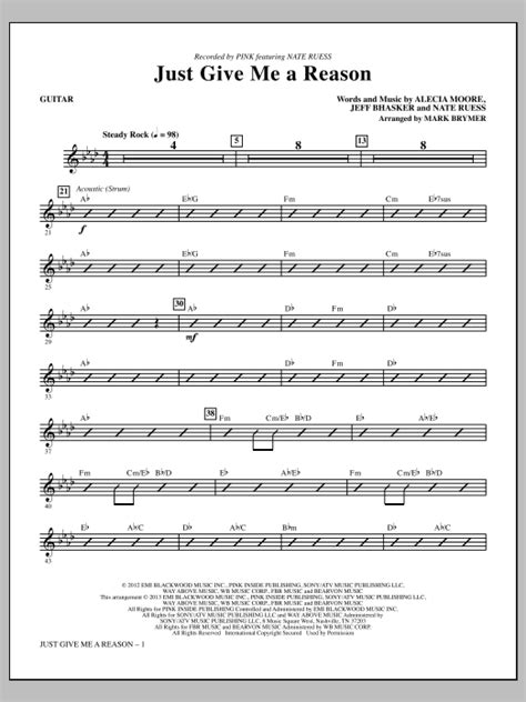 Just Give Me a Reason - Guitar | Sheet Music Direct