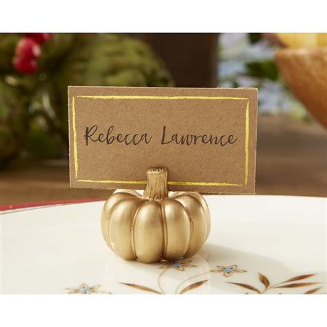 Le Prise™ Gold Pumpkin Place Card Holder & Reviews | Wayfair