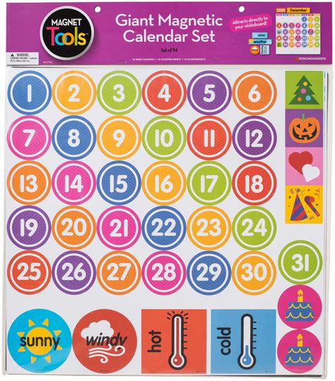 Giant Magnetic Calendar Set 17.5"X13.5" 94pcs- - Walmart.com - Walmart.com