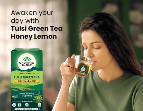 Awaken your day with Tulsi Green Tea Honey Lemon – Organic India