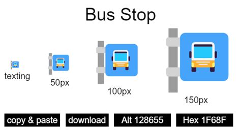 "Bus Stop": Emoji and Codes