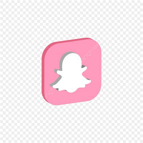 Snapchat Clipart Hd PNG, Pink Snapchat Icon 3d Design, Snapchat Icons ...