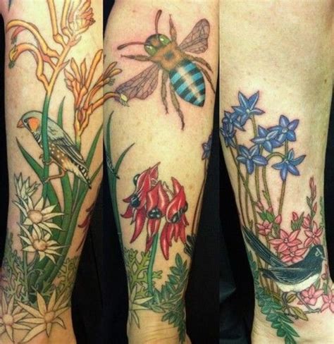 Australian Native plant botanical tattoos