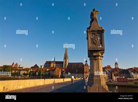 The famous stone bridge, Regensburg, Bavaria, Germany Stock Photo - Alamy