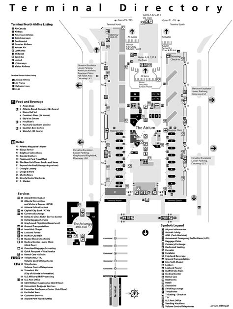 Atlanta Airport | Atlanta airport, Airport, Airport map