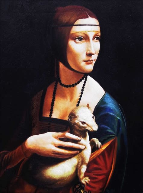 Leonardo Da Vinci Lady with an Ermine 1490 or Portrait of | Etsy