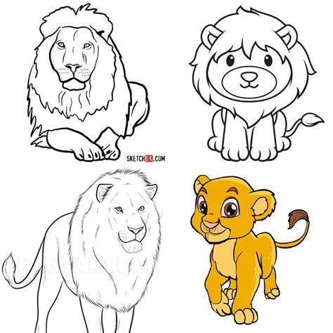 25 Easy Lion Drawing Ideas - How to Draw a Lion