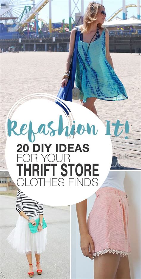 Refashion It! 20 DIY Ideas for Your Thrift Store Clothes Finds | Thrift ...