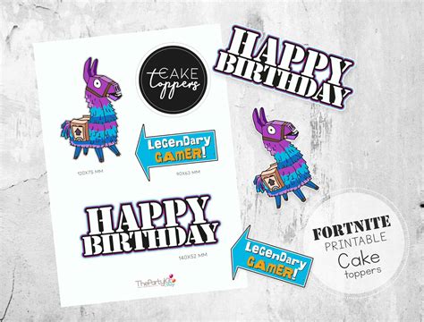 FORTNITE party printables + FREEBIES - thepartykitshop