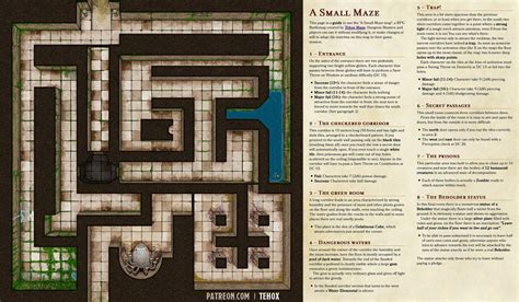 [OC][Art] A Small Maze (map & short adventure) : r/DnD