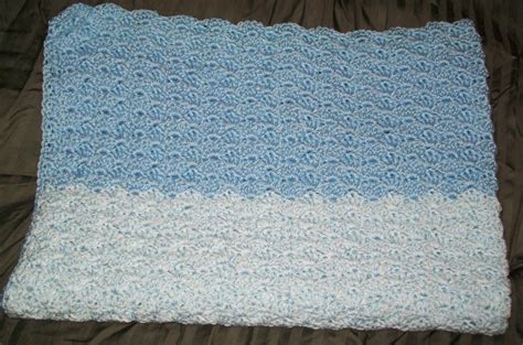 Scallop Stitch Baby Afghan Completed!