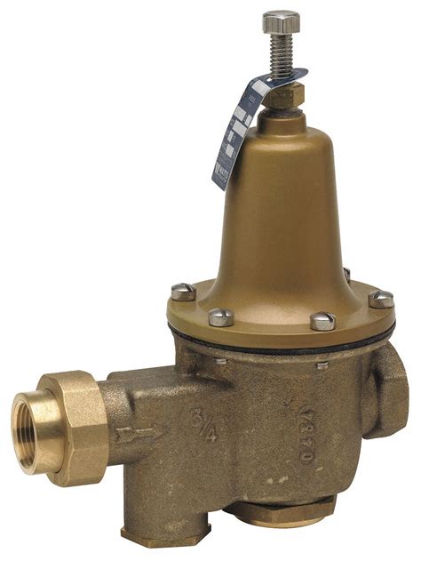 WATTS Water Pressure Reducing Valve, High Capacity Valve Type, Lead Free Brass, 1 in Pipe Size ...