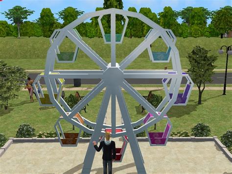 Mod The Sims - Testers wanted: functioning ferry wheel with 8 rideable slots; updated 09/21/2006