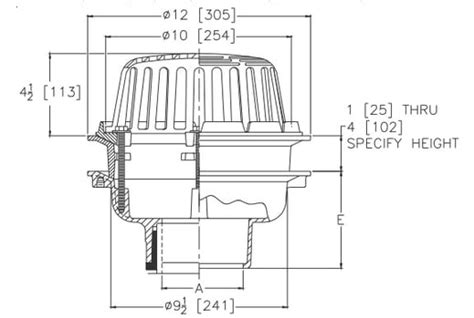 Zurn Z121-E Roof Drain - Static Extension