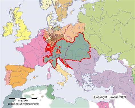 Euratlas Periodis Web - Karte von Habsburg im Jahre 1800